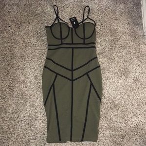 Olive bodycon dress